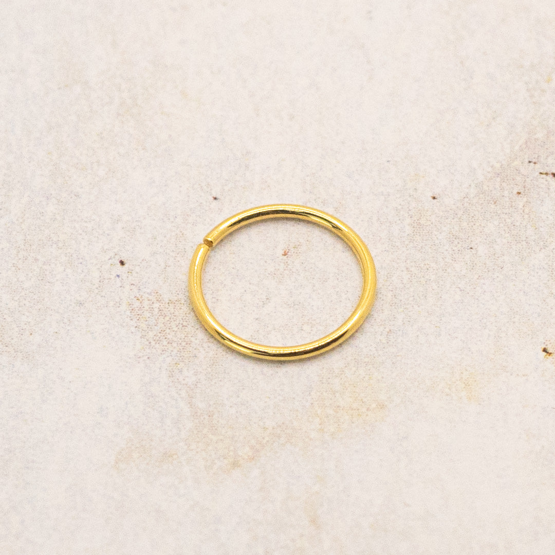 Fine Gold Hoop - Oro 18K