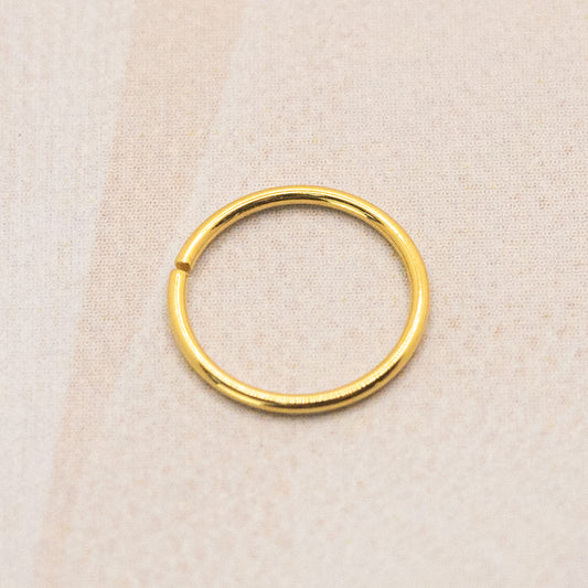 Fine Gold Hoop - Oro 18K